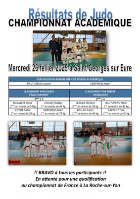 résultats judo académique {JPEG}