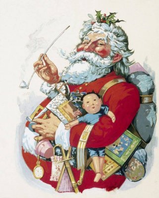Thomas Nast Merry Old Santa Claus publié dans Harper s Weekly magazine 1881 {JPEG}