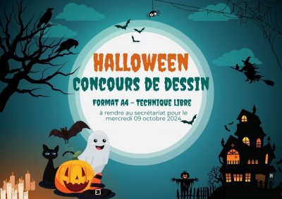 Affiche concours dessin Halloween 2024 {JPEG}