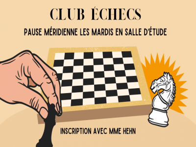 Affiche Club Echecs {PNG}