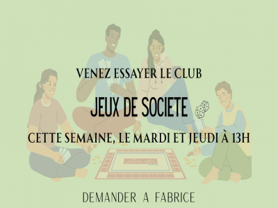Affiche Club Jeux de Société {PNG}